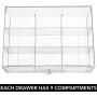 mDesign Plastic Kitchen Pantry, Cabinet, Countertop Organizer Storage Station with 3 Drawers for Coffee, Tea, Sugar Packets, Sweeteners, Creamers, Drink Pods, Packets - 27 Sections - Clear