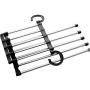 5 in 1 Pants Storage Rack Multifunctional Stainless Steel Clothes Holder Belt Coat Hanger Scarf Trousers Drying Rack Storage 5pcs Random Color