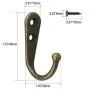 22pcs Vintage Retro Bronze Robe Hooks Wall Mounted Single Key Hook Hangers with 48pcs Screws 22pcs Vintage Retro Bronze Robe Hooks Wall Mounted Single Key Hook Hangers with 48pcs Screws