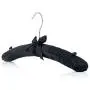 Hangerworld 6 Black 15inch Satin Padded Cushioned Top Coat Clothes Garment Hangers with Chrome Hook Hangerworld 6 Black 15inch Satin Padded Cushioned Top Coat Clothes Garment Hangers with Chrome Hook