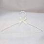 Bueer 10 Pack Pearl Beads Metal Elegant Clothes Hangers Standard Hangers (White)