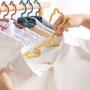 Cabilock 10pcs Plastic Clothes Hangers Heavy Duty Hangers Non Slip Clothes Hanger for Wardrobe Space Saving Hangers (Yellow)