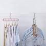 ENWORLD Magic Hangers Organizer 4 Pack Rotating Space Saving Hangers for Clothes Multi Functional Nine-Hole Closet Space Saver with Sturdy Plastic,Random Color