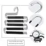 Peilinc 8 Pack Pants Hangers S-Shaped, Stainless Steel Pant Hangers 5 Layers Hangers Closet Space Saver for Jeans Scarf Tie Clothes