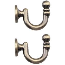 Jili Online 2 Pieces Metal Curtain Tieback Hooks Wall Door Clothes Hats Hangers - Bronze, 38x30x16mm