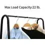 Homebi Garment Rack Metal Clothing Rack Coat Organizer Laundry Closet Storage Entrway Shelving Unit with Hanger and 2-Tier Durable Shelf for Shoes Clothes Storage in Black, 23.6”Wx13.19”Dx63”H