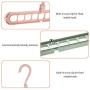 Decdeal Hanger Organizer Multi-Port Support, Rotate Anti-Skid Folding Hanger Magic Space Saving Clothes Hangers Organizer with 9 Holes for Drying and Storage