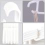 TMALLPLUS 50 Pack Childrens Size White Plastic Hangers Nonslip and Durable baby and kids Clothes Hangers-White