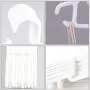 TMALLPLUS 50 Pack Childrens Size White Plastic Hangers Nonslip and Durable baby and kids Clothes Hangers-White