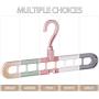 AYOTALL 6 Pack Magic Clothes Hanger 9-Hole Hanger Multifunctional Heavy Duty Plastic Magic Hook Rotatable Space Saving Storage Organizer for Wrinkle-Free Shirts, Pants, and Coats - Beige