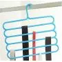 5pcs Random Color Multi-Purpose Clothes Hanger Practical 5 Layers Pants Hanger Scarf Tie Rack Space Saving Clothes Hanger Decoration 5pcs Random Color Multi-Purpose Clothes Hanger Practical 5 Layers Pants Hanger Scarf Tie Rack Space Saving Clothes Hanger Decoration