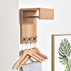Owl Decoration Wood Hangers - Wall Wood Clothes Hangers Solid Wood Bedroom Clothes Rack Alloy Wall Hanging Creative Living Room Hook Corner hat Hanger