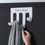 Coat Rack Wall Mounted,4 Linked Carbon Steel Hooks Clothes Hat Scarf Storage Hangers for Room,Towel Purse Robes Bathroom Kitchen Hanger Towel Clothes Hook for Bathroom (Black)