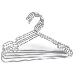 KOOBAY 30Pack 12.6inch Silver Metal Hangers Non Slip Suit Coated Wire Aluminum Children Storage Baby Hangers