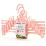 HANGERWORLD 20 Pink 11.8inch Plastic Kids Coat Clothes Garment Top Clip Hangers Closet Set Baby Toddler