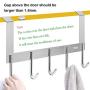 DOKU SUS 304 Stainless Steel Over-The-Door-Hooks, Back of The Door Hanger Bathroom Organizer Rack Heavy-Duty for Clothes Towels, Coats, Robes, Hats, Bags, Backpacks Hanging, Extended Hooks Easy To Use