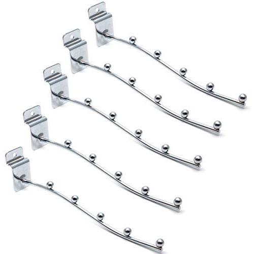 Sscon 5pcs Wall Mount Clothes Hanger Coat Rack Garment Diaplay Hook Clothing Hanging System Closet Storage Organizer 7.87"/20cm Long