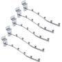 Sscon 5pcs Wall Mount Clothes Hanger Coat Rack Garment Diaplay Hook Clothing Hanging System Closet Storage Organizer 7.87"/20cm Long