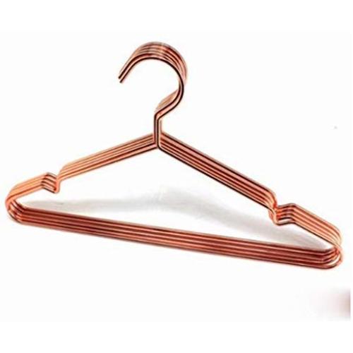 10pcs Multipurpose Dry Cleaning Brass Elegant Rose Gold Clothes Hanger, Wire Copper Coat Hanger Antiskid