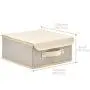 EZOWare 4-Pack Small Fabric Storage Basket Bin with Lid, Collapsible Storage Boxes Cube Organizer Container for Nursery, Closet, Bedroom - 10.5 x 10.5 x 5 inches, (Gray & Beige) EZOWare 4-Pack Small Fabric Storage Basket Bin with Lid, Collapsible Storage Boxes Cube Organizer Container for Nursery, Closet, Bedroom - 10.5 x 10.5 x 5 inches, (Gray & Beige)