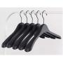 10pc Black Thick Wide Shoulder Plastic Clothes Hanger for Coats Jacket and Fur Decoration