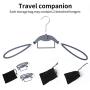 VISMOORE Portable Suit Hanger for Travel Luxury Design with Tie Holder and Reinforce Rotatable Hanger Wings Free Swivel to Different Shoulder Widths,Space Saving Clothes Hangers(Grey, Suit&Tie)