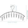 SunTrade Stainless Steel Laundry Drying Rack Clothes Hanger with 10 Clips,Set of 2,for Drying Towels, Diapers, Baby Clothes,Underwear, Socks Gloves