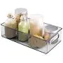 mDesign Plastic Storage Bin with Handles for Organizing Hand Soaps, Body Wash, Shampoos, Lotion, Conditioners, Hand Towels, Hair Accessories, Body Spray, Mouthwash - 14.5" Long, 2 Pack - Smoke Gray mDesign Plastic Storage Bin with Handles for Organizing Hand Soaps, Body Wash, Shampoos, Lotion, Conditioners, Hand Towels, Hair Accessories, Body Spray, Mouthwash - 14.5" Long, 2 Pack - Smoke Gray