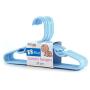 HANGERWORLD 20 Blue 11.8inch Plastic Kids Coat Clothes Garment Top Clip Hangers Closet Set Baby Toddler