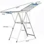 Yxsd Clothes Airer /160 cm Clotheshorse/Laundry Drying Hanger with Wings, Metal, Silver