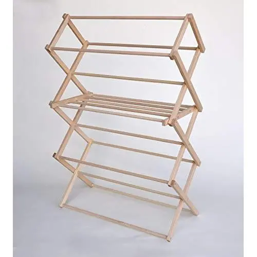 Large Wooden Clothes Drying Rack by Benson Wood Products Large Wooden Clothes Drying Rack by Benson Wood Products