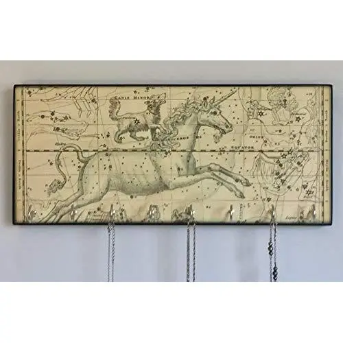 “Celestial Unicorn” Jewelry Hanger with Silver Hooks. Wall Mounted Necklace Organizer. “Celestial Unicorn” Jewelry Hanger with Silver Hooks. Wall Mounted Necklace Organizer.