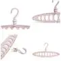 Space-Saving Hangers, 10 9-Hole Magic Finishing Hangers, Foldable Hangers, Rotating Anti-Slip Multi-Function Hangers,Gray