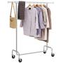 SONGMICS Clothes Garment Rack Heavy Duty Maximum Capacity 300 lb Clothing Rack on Wheels All Metal Chrome Extendable UHSR11S