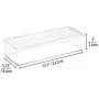 mDesign Stackable Kitchen Pantry Cabinet, Refrigerator/Freezer Food Storage Bin Boxes Container, with Lid - Holder & Organizer for Packets, Pouches, Snacks, Fruits, Produce, Pasta, Vegetables - Clear