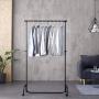 YMJ Iron Coat Rack Black Floor Hanger Simple Bedroom Mobile Clothes Rack Modern Minimalist Single Pole Floor Hanger Coat Racks