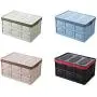 OUNONA Foldable Storage Boxes Organizer Bin Big Capacity Plastic Auto Trunk Container basket(Khaki)