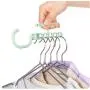 Plastic 5 Circle Multilayer Windproof Clothes Hanger 10pcs Color Random Storage Racks Buckle Hanger Anti-Slip Home