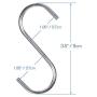 80 Pack Heavy Duty S Hooks Stainless Steel S Shaped Hooks S Shaped Hangers for Kitchen Bathroom Office Hanging Kitchenware Pot Pan Clothes Utensils