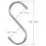 80 Pack Heavy Duty S Hooks Stainless Steel S Shaped Hooks S Shaped Hangers for Kitchen Bathroom Office Hanging Kitchenware Pot Pan Clothes Utensils