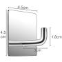 Godagoda 1Pcs Stainless Steel 304 Towel Hooks Self Adhesive Bath Bathroom Shower Kitchen Wall Clothes Hangers Without Drilling