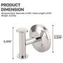 Bathroom Wall Hooks Wall Mount, Kitchen Utility Hook for Towel Coats Clothes Robe Key, Polished Chrome Finish, Installation Required, Stainless Steel Towel Ring Hanger