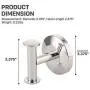 Bathroom Wall Hooks Wall Mount, Kitchen Utility Hook for Towel Coats Clothes Robe Key, Polished Chrome Finish, Installation Required, Stainless Steel Towel Ring Hanger
