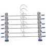 20 Pcs Stainless Steel Trouser Hanger Rack Coat Pants Skirt Hangers Clothes Stand Holder with 2 Adjustable Non-Slip Clips 28cm