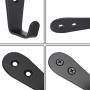 Wall Hooks 8 Pcs,Coat Hooks, Stainless Steel Hook, Garage, Luggage Key Hook, Bathroom Kitchen Dining Room,Heavy Duty, Indoor and Outdoor Hooks (Black)