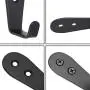 Wall Hooks 8 Pcs,Coat Hooks, Stainless Steel Hook, Garage, Luggage Key Hook, Bathroom Kitchen Dining Room,Heavy Duty, Indoor and Outdoor Hooks (Black) Wall Hooks 8 Pcs,Coat Hooks, Stainless Steel Hook, Garage, Luggage Key Hook, Bathroom Kitchen Dining Room,Heavy Duty, Indoor and Outdoor Hooks (Black)