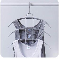 Three-Layer Non-Slip Clothes Hanger Fish Bone Shape Multi-Functional Clothes Drying Racks Plastic Scarf Storage Rack 5pcs Random Color