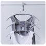 Three-Layer Non-Slip Clothes Hanger Fish Bone Shape Multi-Functional Clothes Drying Racks Plastic Scarf Storage Rack 5pcs Random Color
