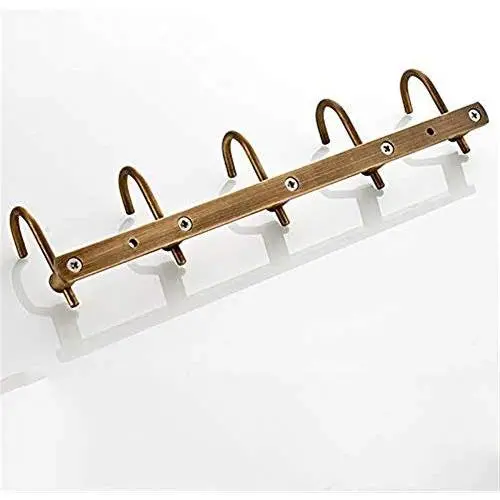 SPLY DTEM Jacket Hook Row Hook Copper Towel Hook European Hanging Wall Coat Hook Clothes Towel Hanger Bathroom Kitchen