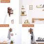 Modern Swivel Hook Coat Hook Rack Heavy Duty, Wall Mounted Wood Folding Swing Arm, Towel Hooks with 5 Foldable Arms Towel Clothes Hanger, Hook Holder Organizer for Kitchen Garage